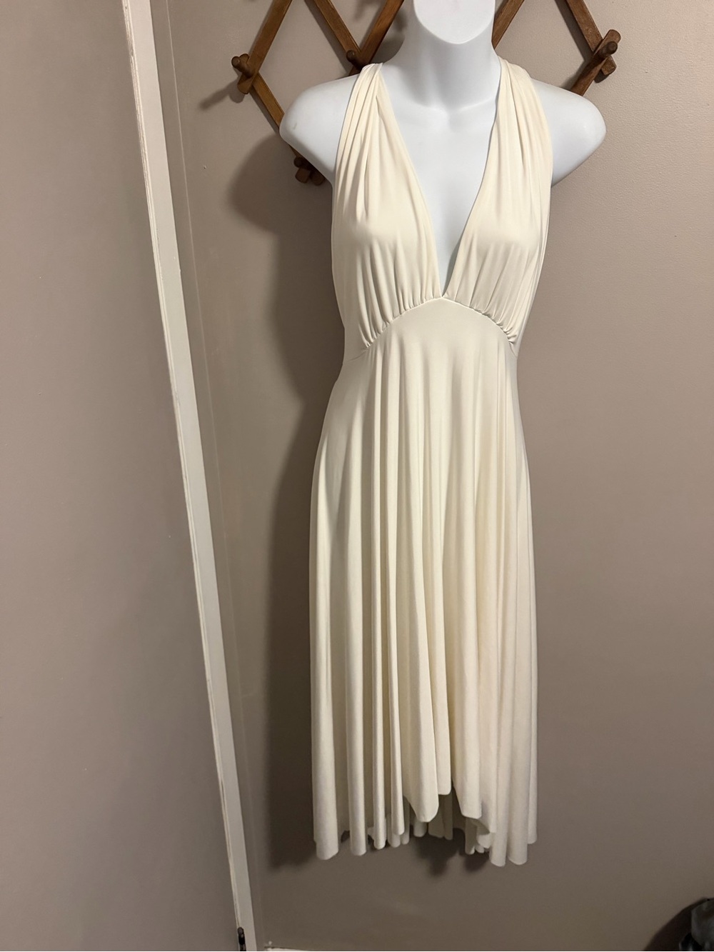Georgiou Studio Vintage White 90s Grecian Goddess Bridal Multiway  Dress L